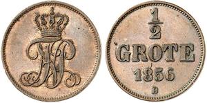 Oldenburg 1/2 Grote 1856 B auf der Auktion Grün - 16. November 2022