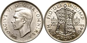 Großbritannien 1/2 Krone 1945 HP auf der Auktion Coin Cabinet - 20. Februar 2023
