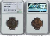 Großbritannien 1/2 Penny 1870 auf der Auktion Heritage - 23. Oktober 2023