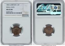 Großbritannien 1/2 Farthing 1856 auf der Auktion Heritage - 23. Oktober 2023