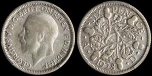 Великобритания 6 пенсов 1928 auf der Auktion Karamitsos - 14. April 2024