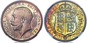 Wielka Brytania 1/2 korony 1911 na aukcji Heritage - 8 września 2024