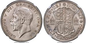 Wielka Brytania 1/2 korony 1930 na aukcji Heritage - 2 listopada 2024