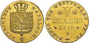 Westfalen 5 Taler 1810 B auf der Auktion Frankfurter - 8. November 2024