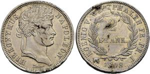 Westfalen 2 Franken 1808 J auf der Auktion Frankfurter - 8. November 2024