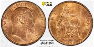 United Kingdom Penny 1902 at auction Stephen Album - November 5, 2024