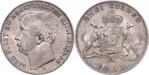 Hohenzollern-Sigmaringen Doppelgulden 1845 D auf der Auktion Westfälische - 30. April 2014