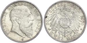 Deutschland 2 Mark 1905 G "Baden" auf der Auktion WAG - 12. Januar 2025
