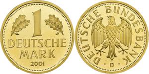 Deutschland 1 Mark 2001 D "Abschiedsmark" auf der Auktion HIRSCH - 13. Februar 2025