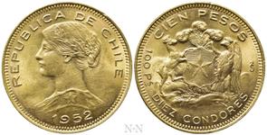 Chile 100 Pesos 1952 So at auction Naumann - February 2, 2025