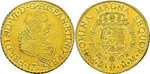 México 8 escudos 1759 Mo MM en subasta Cayón - 6 de febrero de 2025