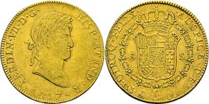 México 8 escudos 1817 Mo JJ en subasta Cayón - 6 de febrero de 2025