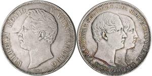 Württemberg Doppeltaler 1846 "Hochzeit von Prinz Karl und Großfürstin Olga" auf der Auktion Gärtner - 18. Februar 2025