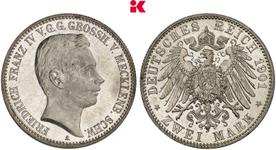 Германия 2 марки 1901 A "Мекленбург-Шверин" на аукционе Künker - 21 марта 2025