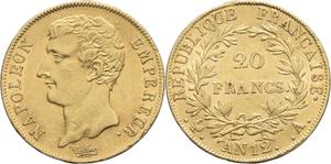 Francia 20 francos AN 12 (1803-1804) A "EMPEREUR" auf der Auktion MDC Monaco - 15. März 2025
