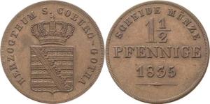 Sachsen-Coburg und Gotha 1 1/2 Pfennig 1835 auf der Auktion Höhn - 2. März 2025