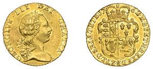 Wielka Brytania 1/4 gwinei 1762 na aukcji NOONANS - 6 marca 2025
