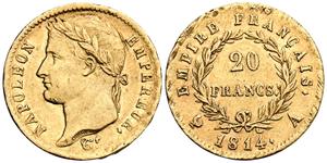 Франция 20 франков 1814 A на аукционе Künker - 7 марта 2025