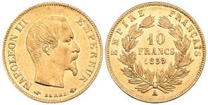 Francja 10 franków 1859 A na aukcji Künker - 7 marca 2025