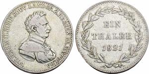 Hesse-Cassel Tálero 1821 en subasta Künker - 7 de marzo de 2025