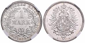 Alemania 1 marco 1875 A en subasta Künker - 7 de marzo de 2025