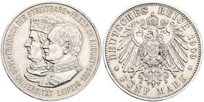 Deutschland 5 Mark 1909 "Sachsen" auf der Auktion Künker - March 7, 2025