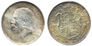 Wielka Brytania 1/2 korony 1918 na aukcji AB Philea & Myntkompaniet - 8 marca 2025