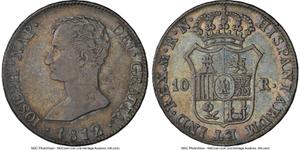 Spain 10 Reales 1812 M RN at auction Heritage - February 27, 2025
