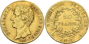 Франция 20 франков AN 12 (1803-1804) A "CONSUL" на аукционе Leu - 17 марта 2025