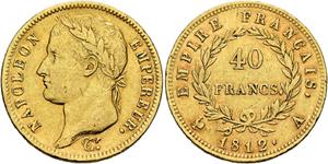 Francia 40 francos 1812 A en subasta Leu - 17 de marzo de 2025