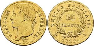 Francja 20 franków 1812 A na aukcji Leu - 17 marca 2025
