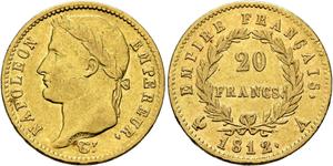 Francja 20 franków 1812 A na aukcji Leu - 17 marca 2025
