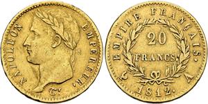 Francja 20 franków 1812 A na aukcji Leu - 17 marca 2025