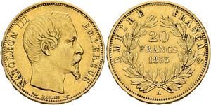 France 20 Francs 1853 A at auction Leu - March 17, 2025