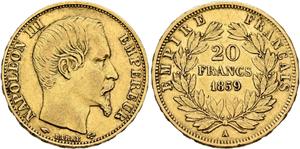 Франция 20 франков 1859 A auf der Auktion Leu - 17. März 2025