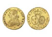 France Double Louis d'Or 1784 W at auction Beaussant Lefèvre - March 18, 2025