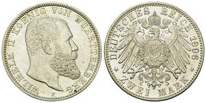 Deutschland 2 Mark 1906 F "Würtenberg" auf der Auktion Auctiones - 16. März 2025