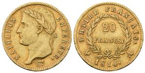 Франция 20 франков 1814 A на аукционе Münzen Gut-Lynt - 30 марта 2025