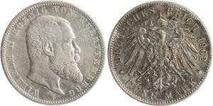 Deutschland 5 Mark 1902 F "Würtenberg" auf der Auktion Karamitsos - 13. April 2025