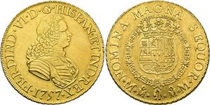 México 8 escudos 1757 Mo MM en subasta Jesús Vico - 27 de marzo de 2025