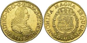 México 8 escudos 1759 Mo MM en subasta Jesús Vico - 27 de marzo de 2025
