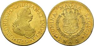 Colombia 8 escudos 1759 PN J en subasta Jesús Vico - 27 de marzo de 2025