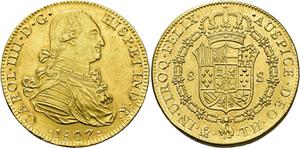 México 8 escudos 1807 Mo TH en subasta Jesús Vico - 27 de marzo de 2025