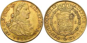 México 8 escudos 1811 Mo HJ en subasta Jesús Vico - 27 de marzo de 2025