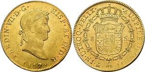 México 8 escudos 1817 Mo JJ en subasta Jesús Vico - 27 de marzo de 2025
