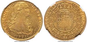México 8 escudos 1795 Mo FM en subasta Heritage - 2 de mayo de 2025