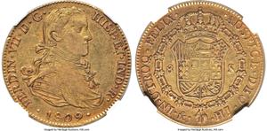 México 8 escudos 1809 Mo HJ en subasta Heritage - 2 de mayo de 2025