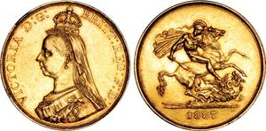 Großbritannien 5 Pfund 1887 JEB "Jubiläumsporträt" auf der Auktion St James’s - 15. April 2025