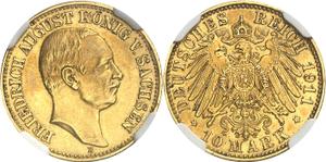 Deutschland 10 Mark 1911 E "Sachsen" auf der Auktion MDC Monaco - 5. Juni 2025