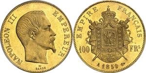 France 100 Francs 1859 A at auction MDC Monaco - June 5, 2025